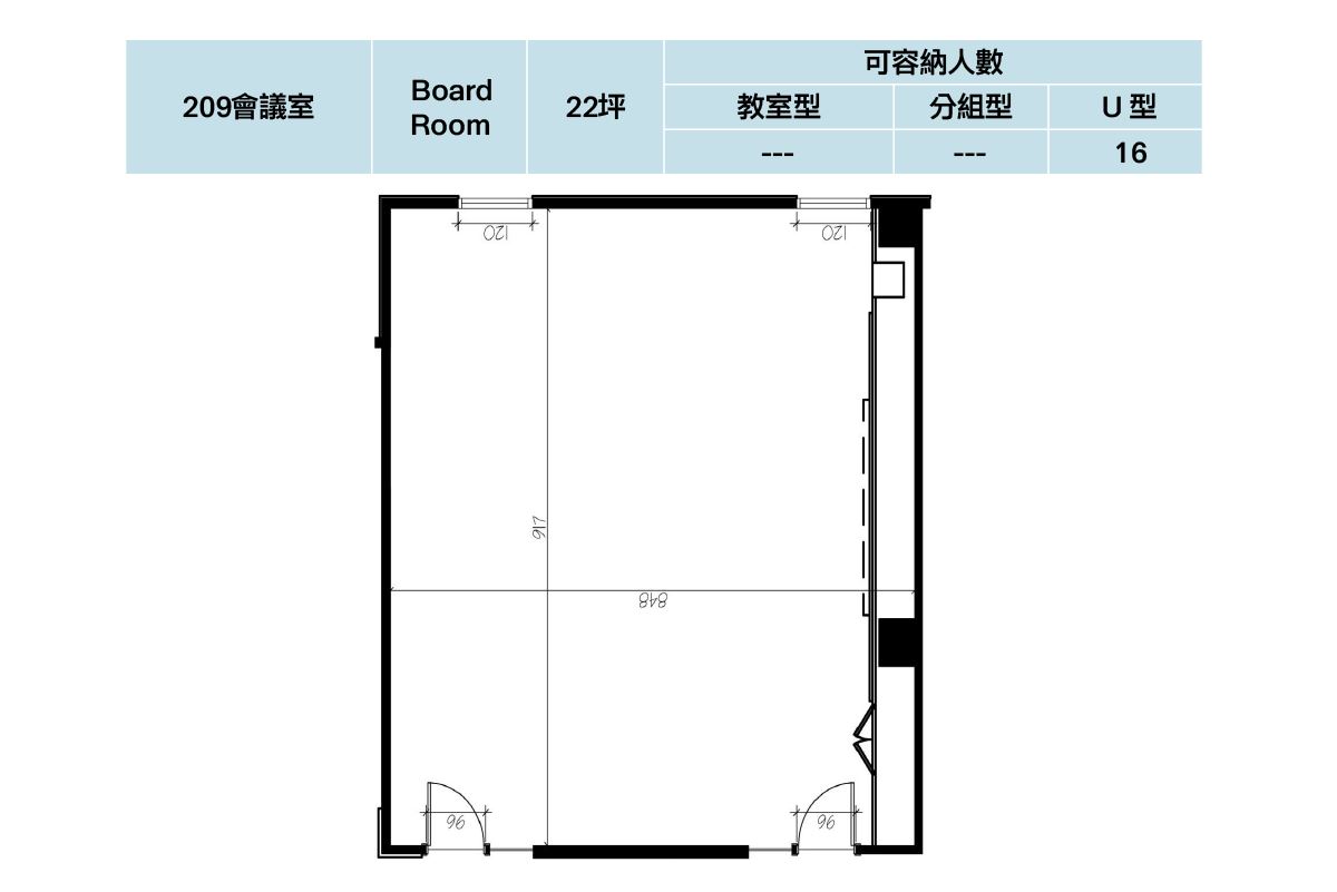 209會議室座位平面圖